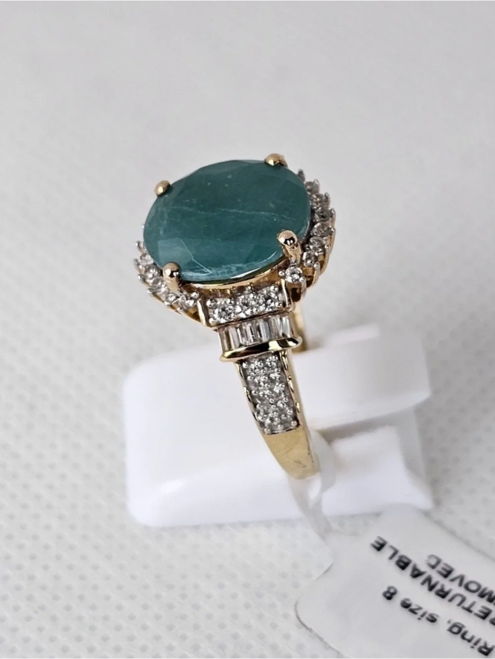 Extremly Rare Natural Grandiderite & Ziron Vermeil Ring Size 8 NEW With tags!